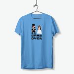 Poklon za vjenčanje Majica za momačku Game over, plava