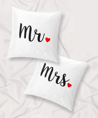 Dekoracija za vjenčanje Set ukrasnih jastuka Mrs&Mr