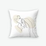 Poklon za vjenčanje Ukrasni jastuk Princeza, bež tisak