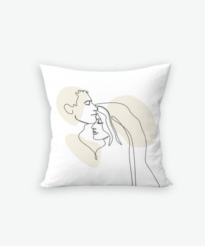 Poklon za vjenčanje Ukrasni jastuk Princeza, bež tisak