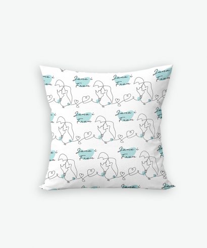 Poklon za vjenčanje Ukrasni jastuk Love, zeleni tisak