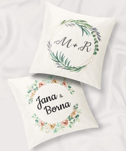 Personalizirani poklon za vjenčanje Ukrasni jastuci Lavender i Little Flower