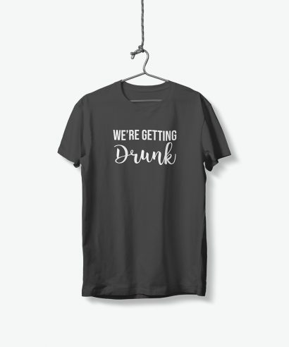 Poklon za vjenčanje Majica za djevojačku Getting drunk, bijeli tisak