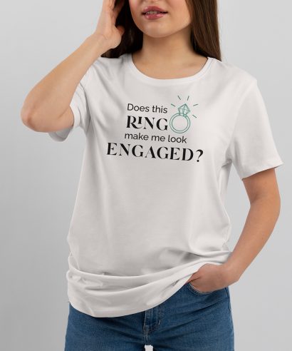 Poklon za mladenku Majica za djevojačku Engaged, zeleni tisak