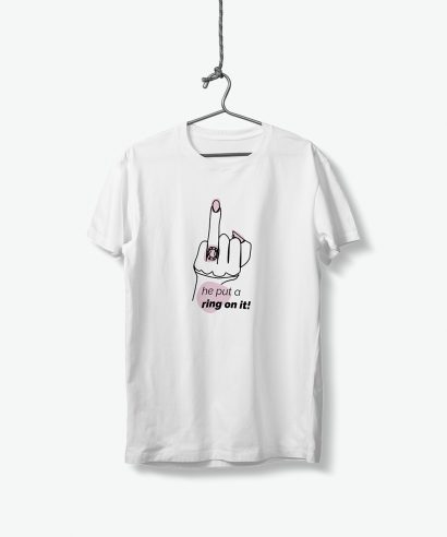 Poklon za vjenčanje Majica za djevojačku Ring, rozi tisak