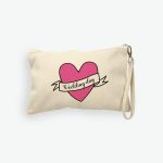 Poklon za vjenčanje Kozmetička torbica Heart, rozi tisak