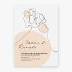 Pozivnica za vjenčanje Princeza II, bež tisak