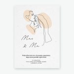 Pozivnica za vjenčanje Princeza I, bež tisak