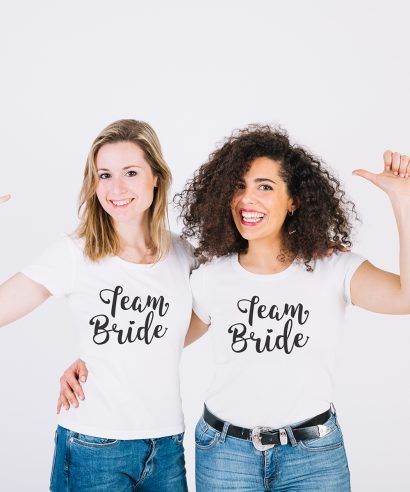 Poklon za kumu Majica za djevojačku Team Bride, crni tisak