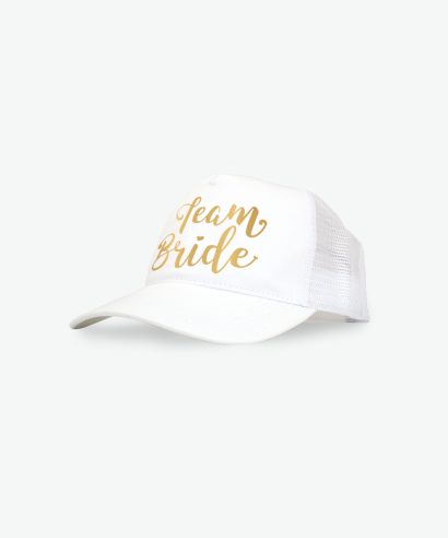 Djevojačka večer Bijela šilterica Team Bride, zlatni tisak