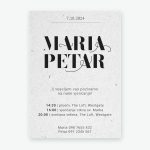 Pozivnica za vjenčanje Simple