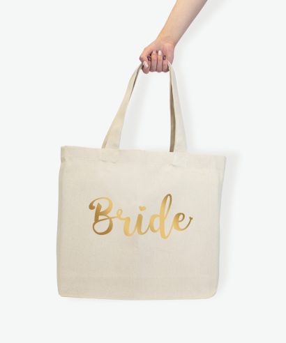 Poklon za vjenčanje Tote torba Bride, zlatni tisak