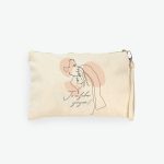 Poklon za vjenčanje Kozmetička torbica Ja u Ljubav vjerujem, bež tisak