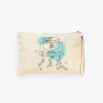 Poklon za vjenčanje Kozmetička torbica Just Married, zeleni tisak