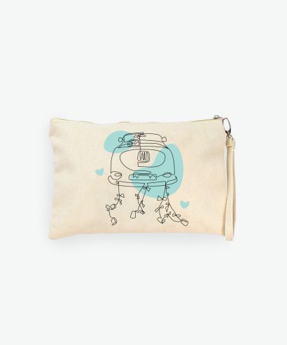 Poklon za vjenčanje Kozmetička torbica Just Married, zeleni tisak