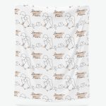 Poklon za vjenčanje Mala personalizirana deka Love, bež tisak