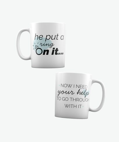 Poklon za vjenčanje Šalica Need help, zeleni tisak