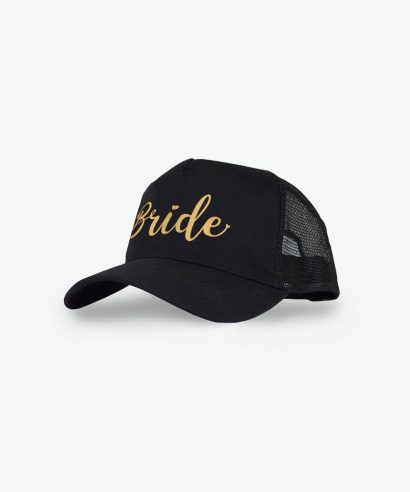 Poklon za mladenku Crna šilterica Bride, zlatni tisak