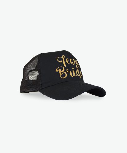 Poklon za vjenčanje Crna šilterica Team Bride, zlatni tisak