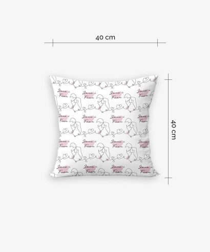 Poklon za vjenčanje Ukrasni jastuk Love, rozi tisak, 40x40 cm