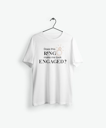 Poklon za vjenčanje Majica za djevojačku Engaged, bež tisak