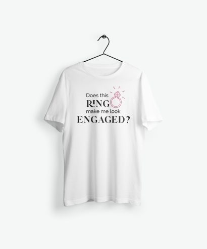 Poklon za vjenčanje Majica za djevojačku Engaged, rozi tisak