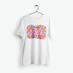 Majica kratkih rukava Babe cvjetna bijela bijela