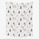 Poklon za vjenčanje Mala ukrasna deka Frosty Forest, Naruči na Princeza.hr internet trgovini!