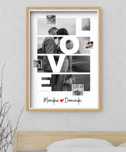 Plakat "LOVE" na zidu