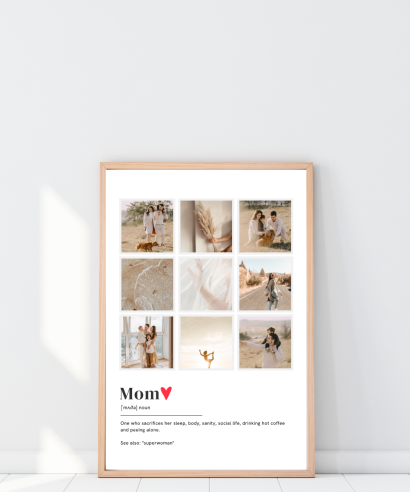 Uokvireni plakat "Mom"