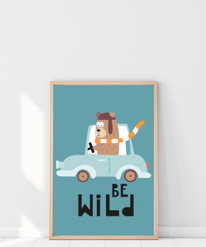 Uokvireni plakat "Be wild"