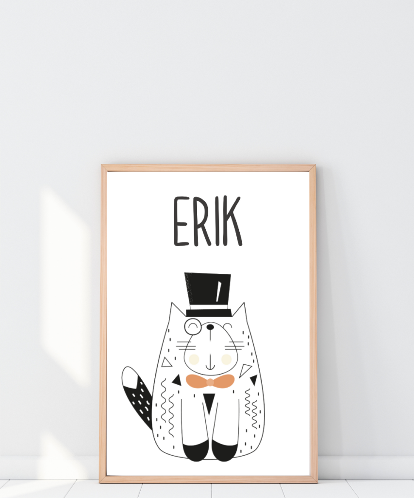 Personalizirani plakat "Mačak Erik"