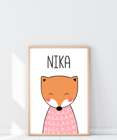 Personalizirani plakat "Lisica Nika"