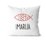 Personalizirani jasruk "Riba" - Savršen poklon za krštenje, Svetu pričest ili Svetu potvrdu - crveni