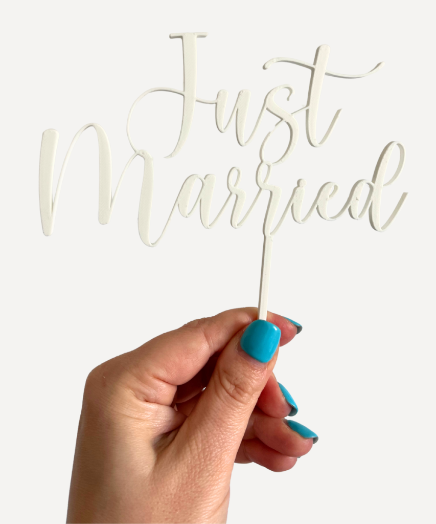 Toper za vjenčanu tortu "Just Married"