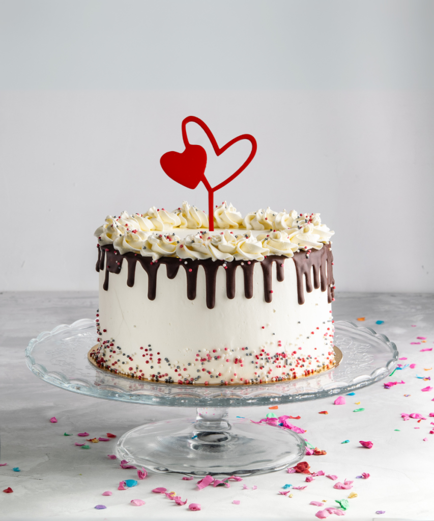 Toper za vjenčanu tortu "Mini srce" - na torti