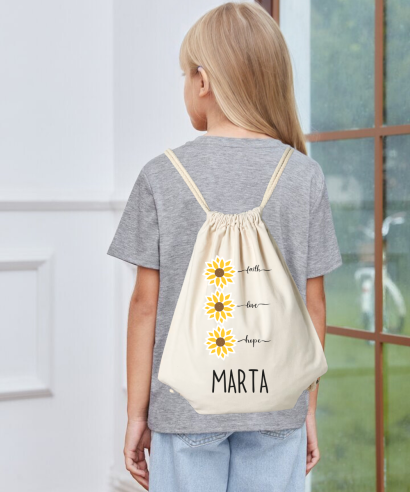 Personalizirani ruksak za djecu "Faith Love Hope"