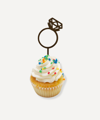 Toper za Cupcake "Zaručnički prsten"