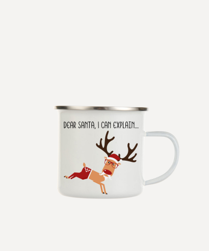 Šaljivi lončić "Dear Santa, I Can Explain..."