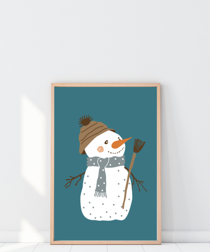 Božićni plakat Snjegović 1 - Princeza.hr