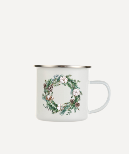 Emajlirani lončić "Zimski vijenac"