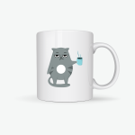 Šalica "Mrzovoljna mačka"