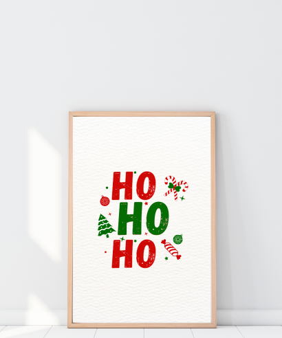 Božićni plakat "HOHOHO"