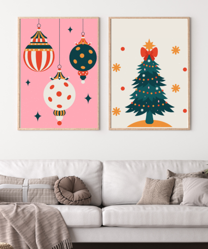 Set božićnih plakata "Šareni Božić"