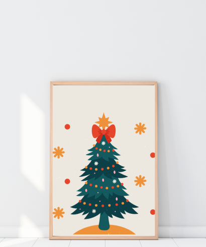 Božićni plakat Šareni bor - Princeza.hr