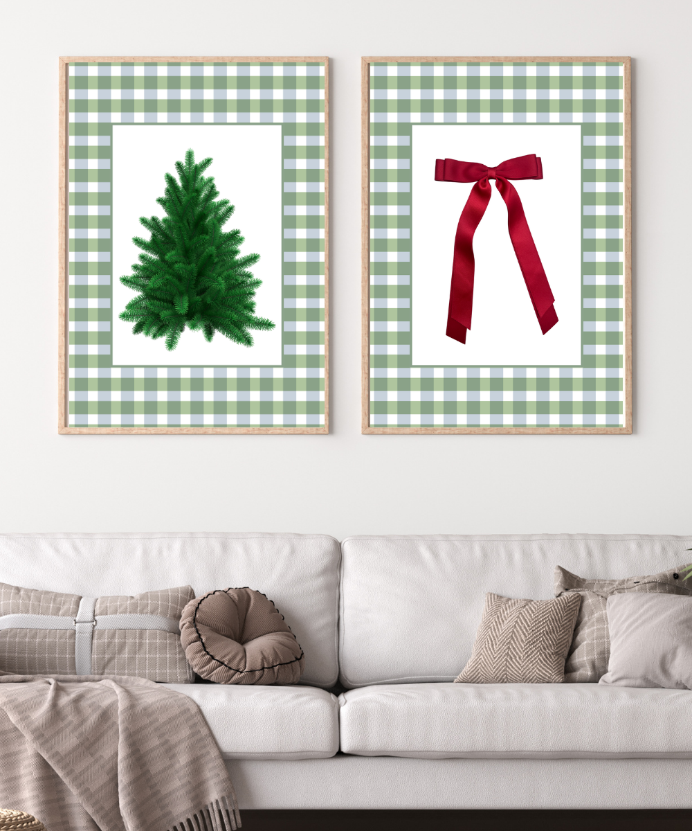 Set božićnih plakata "Karirani Božić" Set božićnih plakata "Karirani Božić"