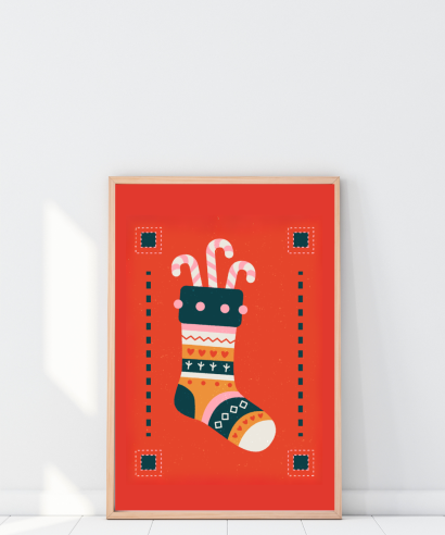 Božićni plakat Čarapa - Princeza.hr