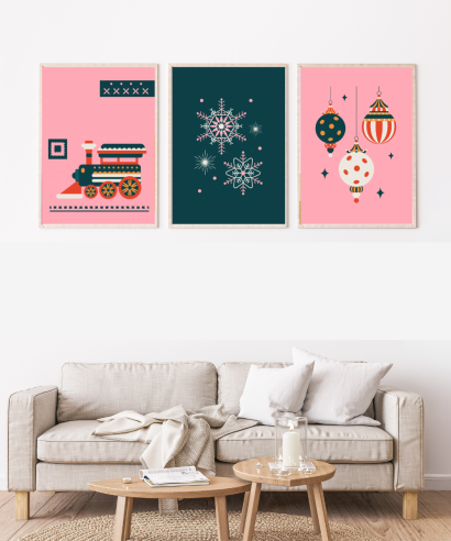 Set božićnih plakata "The Christmas Express"