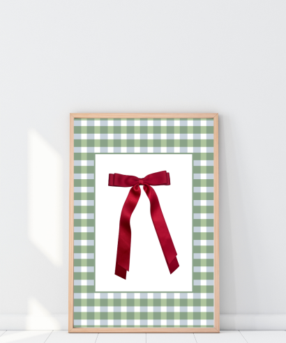 Božićni plakat Crvena mašna - Princeza.hr