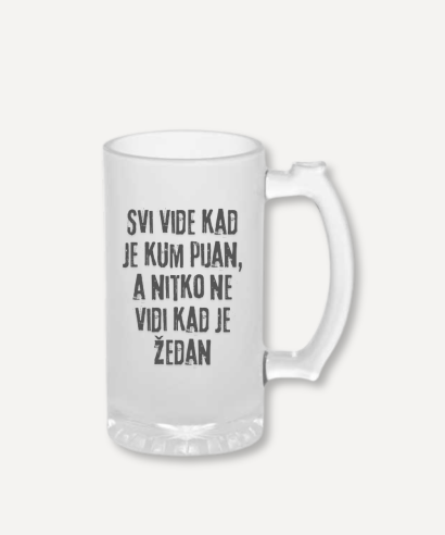 Personalizirana krigla "Svi vide kad je kum pijan..."